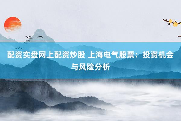 配资实盘网上配资炒股 上海电气股票:投资机会与风险分析