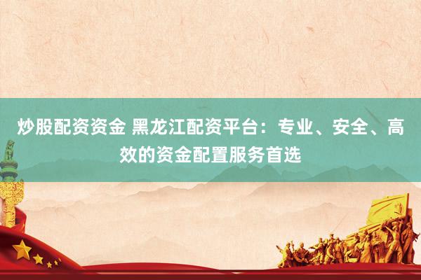 炒股配资资金 黑龙江配资平台:专业、安全、高效的资金配置服务首选